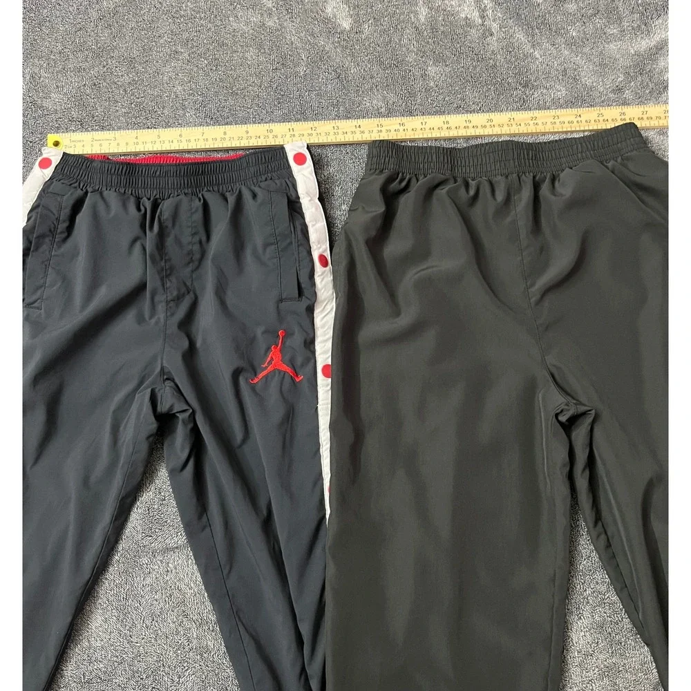 Kids Jordan Track Pants Bundle Black Snap Tear Away Joggers Size‎ Large 12-13Y